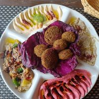 Falafel time plate at Falafel Time Restaurant in Wadi Musa