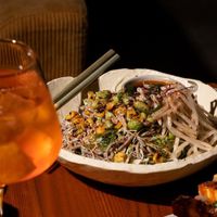 Soba Noods  at Obake Bar in Myoko