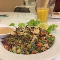 Rice salad at Kin-Lum Vegetarian in Chiang Mai