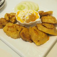 Mushroom satay (really wanna know what kind of mushrooms these were!!) at Kin-Lum Vegetarian in Chiang Mai