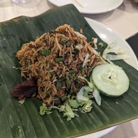 Malay-style spiced fried rice 'nasi goreng' at Gokul Raas Vegetarian - Little India in Central Singapore