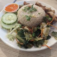 Chicken rice at Gokul Raas Vegetarian - Little India in Central Singapore