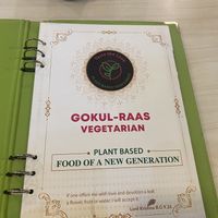 Menú  at Gokul Raas Vegetarian - Little India in Central Singapore