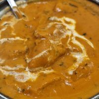 Butter chicken at Gokul Raas Vegetarian - Little India in Central Singapore