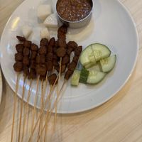 Satay set  at Gokul Raas Vegetarian - Little India in Central Singapore