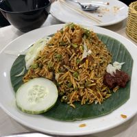 Malay style fried ricee  at Gokul Raas Vegetarian - Little India in Central Singapore