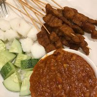 Yummy satay at Gokul Raas Vegetarian - Little India in Central Singapore