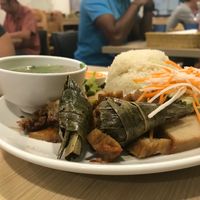 Chicken rice at Gokul Raas Vegetarian - Little India in Central Singapore