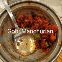 Crispy cauliflower in a spicy sweet sauce at Gokul Raas Vegetarian - Little India in Central Singapore