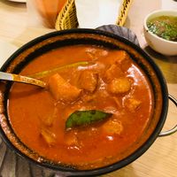 Curry chicken  at Gokul Raas Vegetarian - Little India in Central Singapore