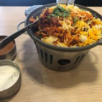 Dum Briyani Chef Samsuddin $12 most expensive one at Gokul Raas Vegetarian - Little India in Central Singapore