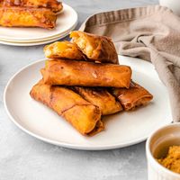 Turon. Banana & Jackfruit. fried crispy. at Vegan Tribe Cafe in Cavite