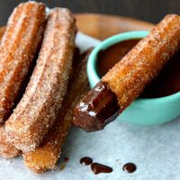 Churros with chocolate. at Vegan Tribe Cafe in Cavite