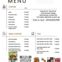Promo Coffee, Snacks & Meals menu. QRcode - Scan to see entire menu. at Vegan Tribe Cafe in Cavite