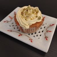 Fourth menu's gajrela cupcake at Lettuce Sustain Supper Club in South East London