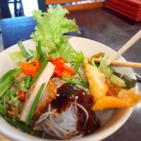 My take away noodles eating at home #Veganuary at Hủ tíu chay in Ho Chi Minh City