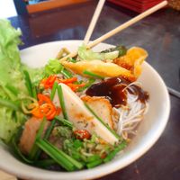 My take away vegan noodles eating at home #Veganuary at Hủ tíu chay in Ho Chi Minh City