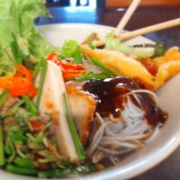 My take away vegan noodles eating at home #Veganuary at Hủ tíu chay in Ho Chi Minh City