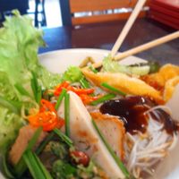 My take away vegan noodles eating at home #Veganuary at Hủ tíu chay in Ho Chi Minh City