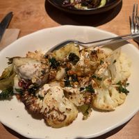 Roasted cauliflower, tahini, dukkah, fried parsley and chilli at No 7 Balmac in Dunedin