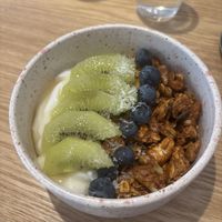 Vegan yogurt and granola  at Sula Espai in Barcelona