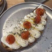 Vegan ricotta toast  at Sula Espai in Barcelona