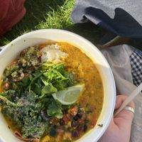 Dahl and salad pot to take away - £5  at Chaya Canteen in Bristol