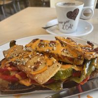 Tosta de tofu  at Black Cat Santiago in Santiago De Compostela
