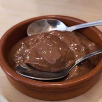 Chocolate custard at Black Cat Santiago in Santiago De Compostela