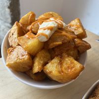 Patatas bravas  at Black Cat Santiago in Santiago De Compostela