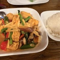 Red curry (delicious) 🤍🌱  at TipThai Thai Cuisine in Washington
