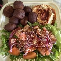 Falafel hummus plate  at vegantamarindo in Tamarindo