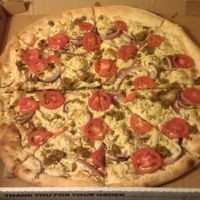 Delicious 'Vegan White' pizza.  at Este Pizza - downtown SLC in Salt Lake City