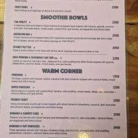 Menu at Fruit Cafe in Ahangama