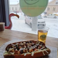 Tofu and mushroom warm sandwich with iced tea #Veganuary at Robbie's - The Sandwich Shop in Oulu