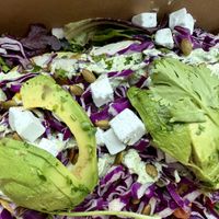 Vegan tostada   at The Red Roof in Gleneden Beach