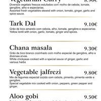 Menu at The Taj Cuisine in Porto