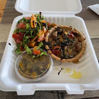 Leek and mushroom tartlet  at Red Shack Cafe in Penola