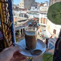 Vegan chai at Dream Tibetan Kitchen Restaurant in Pushkar
