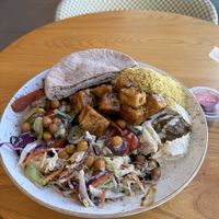 Roasted mushroom shawarma bowl (added teriyaki tofu & nutritional yeast)  at Life Alive Organic Cafe Union Square  in Somerville