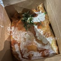 Take Out Pulled Soja Enchiladas (vegan) mit Salsa de la Casa   at Los Locos Mexican Street Food in Vienna