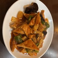 tofu in house saucee  at Vegetarian 素食 南宮  in Kyoto