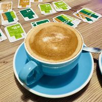 Oat cappucino  at The Dice Box Stockport in Stockport