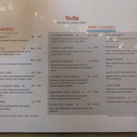 Menu side 2 at Delhi Indian Restaurant  in Puntarenas