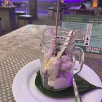 Vegan chocolate balls with coconut ice cream  at Lords Restaurant Complex in Negombo