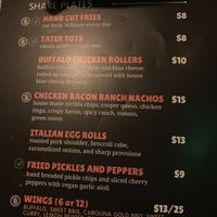 Menu  at Barcade in Philadelphia
