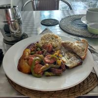 The main dish. at Govinda's in Barranquilla