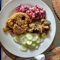 Main course. at Govinda's in Barranquilla