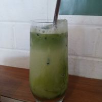 Peach matcha latte at Frothers Espresso  in Merewether