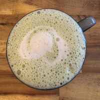 Matcha latte at fronda cafe  in Valencia